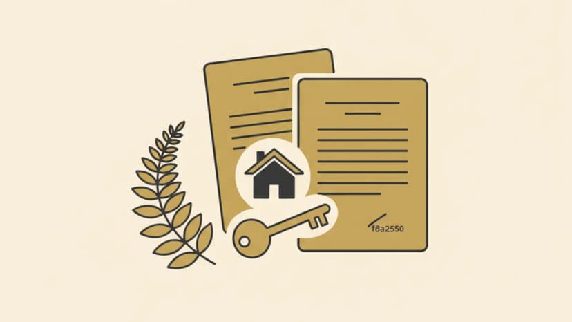Two NZ government documents labeled grant and loan with a house key
