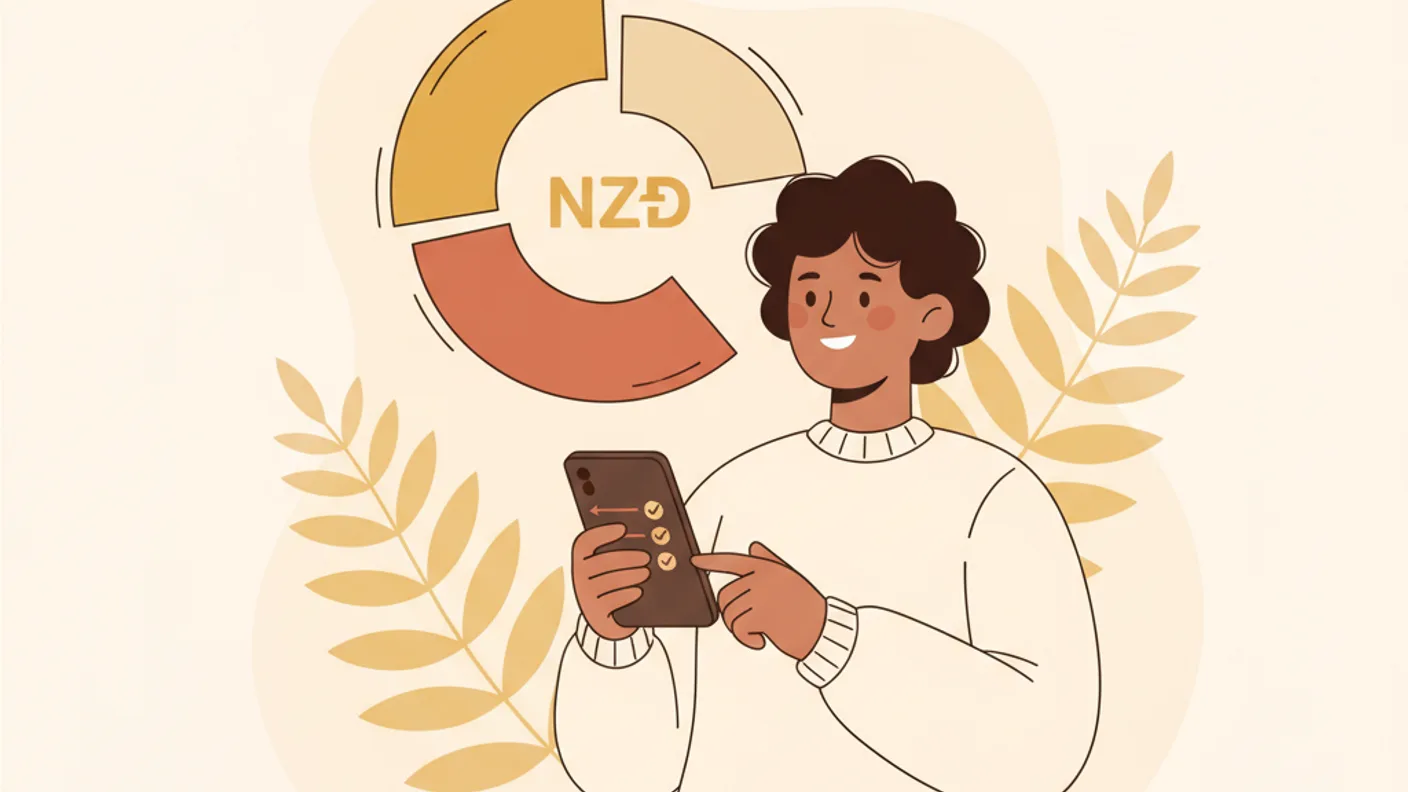 Bank switching process with arrows showing transition from one NZ bank to another