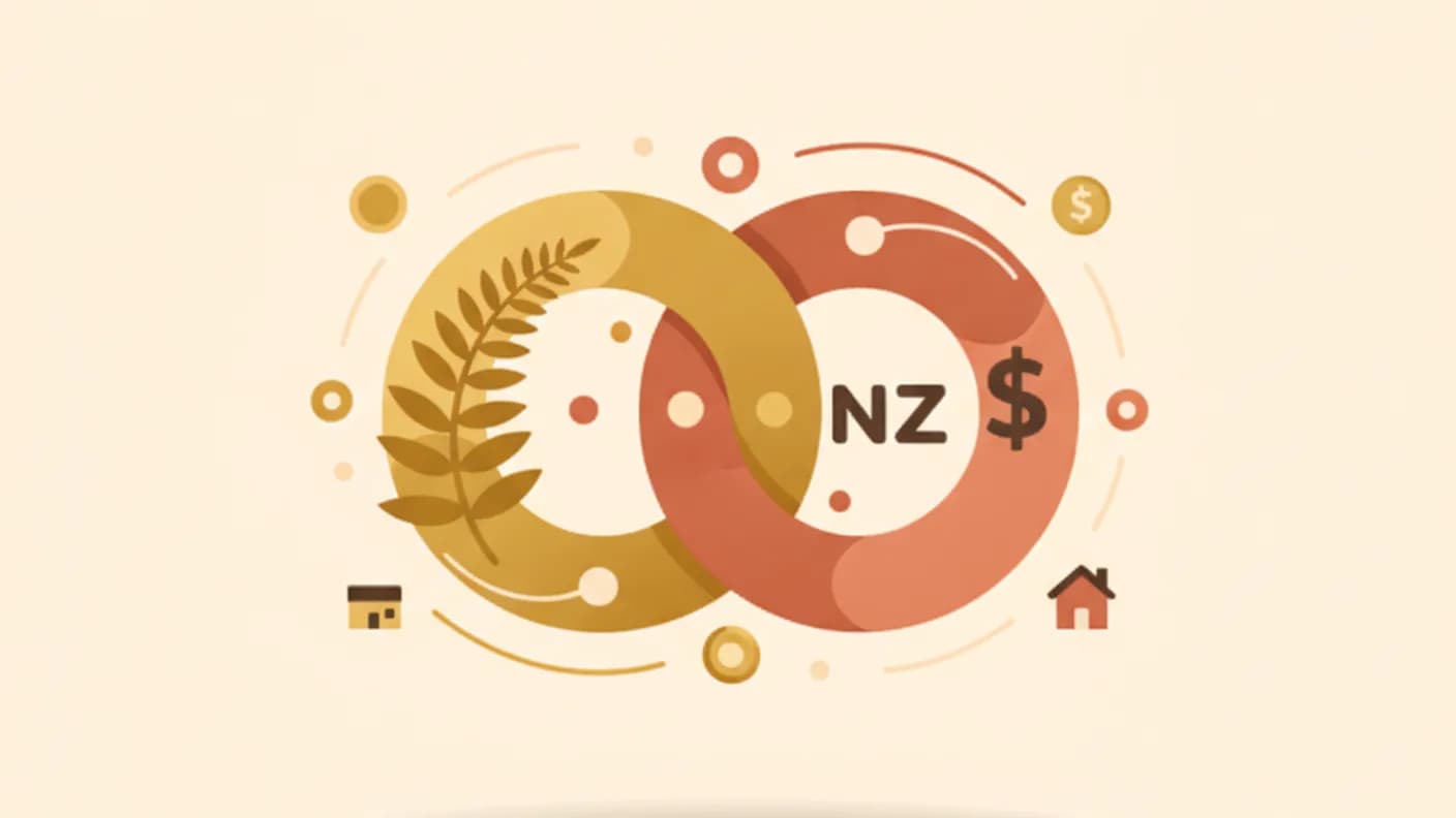 ANZ vs ASB compared — two NZ bank cards on a clean desk, warm light