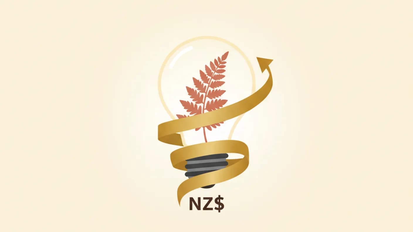 Comparing NZ power companies — warm home, lightbulb, calm evening light