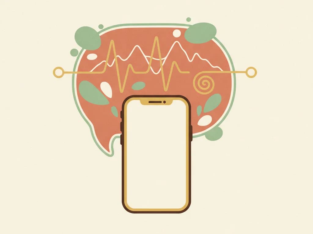 A warm chat bubble over a phone answering money questions